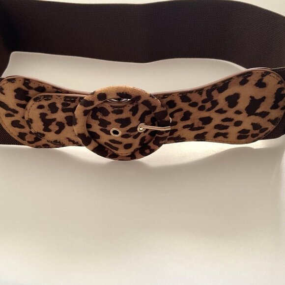 PLUS SIZE CATO LEOPARD ANIMAL PRINT BELT 1X - Picture 5 of 9
